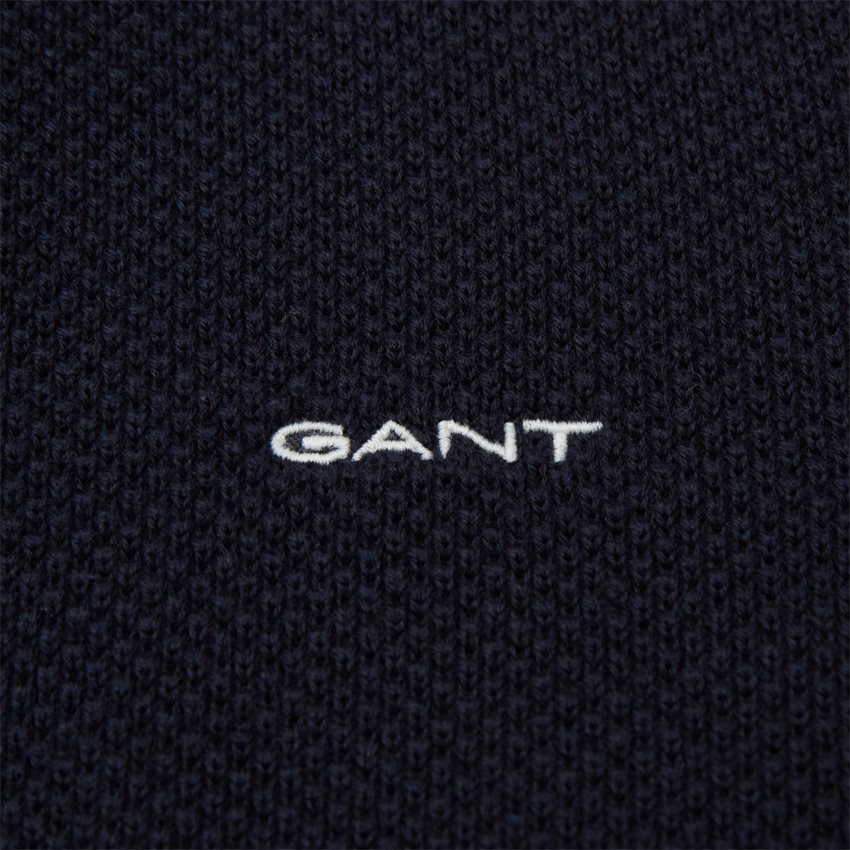 Gant Strik COTTON PIQUE ZIP CARDIGAN 8040524. EVENING BLUE